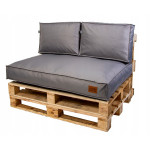 Paletové sedenie Golden Garden GG79 - podsedák a vankúš 120cm x 80cm x 15cm penový granulát sivá 1